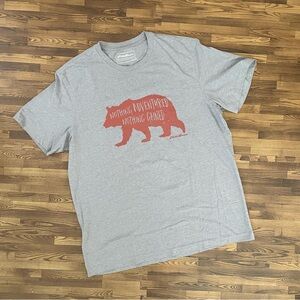 Eddie Bauer Men's Gray Shirt “Nothing Adventured Nothing Gained” Large